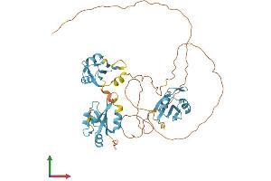 AlphaFold protein structure predicition of Mouse Recombinant Hnrnph1 Protein, UniprotID O35737