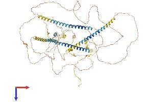 AlphaFold protein structure predicition of Human Recombinant PNISR Protein, UniprotID Q8TF01 (SFRS18 Protein (AA 1-805) (His tag))