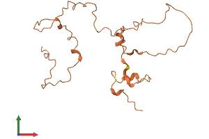 AlphaFold protein structure predicition of Human Recombinant KRTAP1-5 Protein, UniprotID Q9BYS1 (KRTAP1-5 Protein (AA 1-174) (His tag))