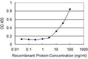 Detection limit for recombinant GST tagged HOOK3 is 1 ng/ml as a capture antibody. (HOOK3 antibody  (AA 622-718))