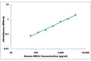 Representative Standard Curve (MICA ELISA Kit)