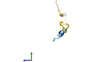 AlphaFold protein structure predicition of Human Recombinant SPANXB1 Protein, UniprotID Q9NS25 (SPANXB1 Protein (AA 1-103) (His tag))