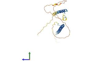AlphaFold protein structure predicition of Mouse Recombinant Akirin2 Protein, UniprotID B1AXD8 (AKIRIN2 Protein (AA 1-201) (His tag))