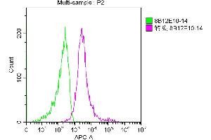 Overlay Peak curve showing A549 cells stained with ABIN7158617 (red line) at 1:100. (LAG3 antibody  (AA 29-450))