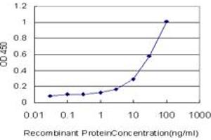 Detection limit for recombinant GST tagged MSH6 is approximately 1ng/ml as a capture antibody. (MSH6 antibody  (AA 931-1030))