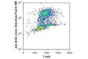 Flow Cytometry (FACS) image for anti-Bromodeoxyuridine (BrdU) antibody (Alexa Fluor 488) (ABIN2657054) (BrdU antibody  (Alexa Fluor 488))