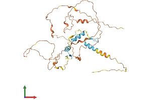 AlphaFold protein structure predicition of Mouse Recombinant Sp6 Protein, UniprotID Q9ESX2