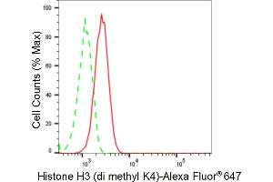 Flow cytometric analysis of Histone H3 (di methyl K4) expression in HT- cells using Histone H3 (di methyl K4) antibody (ABIN7798955), 1:2,000).