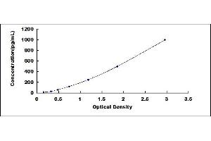 Typical standard curve (CCL2 ELISA Kit)