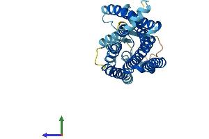 AlphaFold protein structure predicition of Human Recombinant OR2J3 Protein, UniprotID O76001 (OR2J3 Protein (AA 1-311) (His tag))