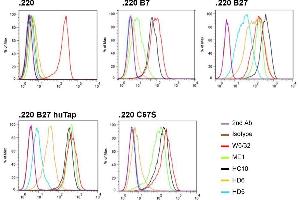 Flow cytometry analysis of HD5 and control antibodies (i. (HLA Class I Heavy Chain antibody)