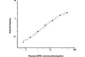 Typical standard curve (Lactate Dehydrogenase A ELISA Kit)