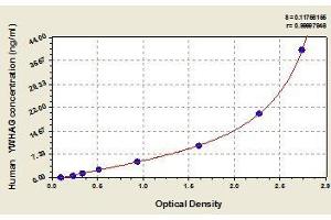 Typical standard curve (14-3-3 gamma ELISA Kit)