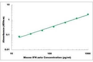 Representative Standard Curve (Interferon zeta ELISA Kit)