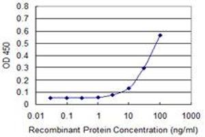 Detection limit for recombinant GST tagged FLJ20643 is approximately 10ng/ml as a capture antibody. (PIH1D1 antibody  (AA 1-290))