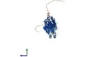 AlphaFold protein structure predicition of Human Recombinant TNFAIP2 Protein, UniprotID Q03169