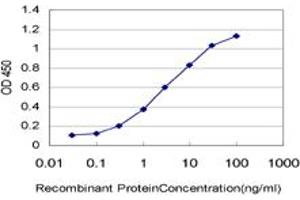 Detection limit for recombinant GST tagged CGGBP1 is approximately 0.
