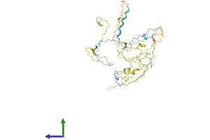AlphaFold protein structure predicition of Mouse Recombinant Stpg1 Protein, UniprotID Q9D2F5 (STPG1 Protein (AA 1-341) (His tag))