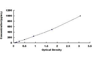 Typical standard curve (IL-22 ELISA Kit)