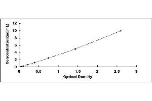 Typical standard curve (VSTM2B ELISA Kit)