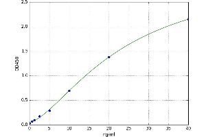 A typical standard curve (EPH Receptor B2 ELISA Kit)