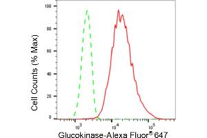 Flow cytometric analysis of Glucokinase expression in HepG2 cells using Glucokinase antibody (ABIN7798729), 1:2,000). (Recombinant GCK antibody)