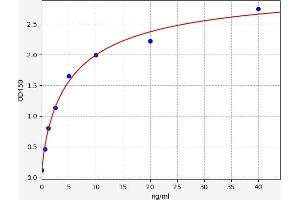 Typical standard curve (Coagulation Factor X ELISA Kit)