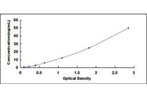 Typical standard curve (DGAT1 ELISA Kit)