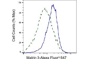 Validation of Matrin 3 knockdown using flow cytometry.