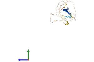 AlphaFold protein structure predicition of Human Recombinant POC5 Protein, UniprotID Q8NA72