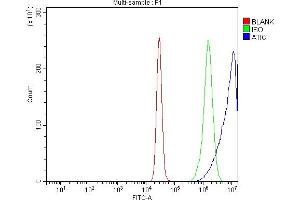 Flow Cytometry analysis of K562 cells using anti-ATIC antibody (ABIN7601511). (ATIC antibody  (AA 37-592))