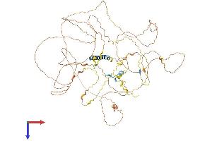 AlphaFold protein structure predicition of Mouse Recombinant Gprin3 Protein, UniprotID Q8BWS5 (GPRIN3 Protein (AA 1-763) (His tag))