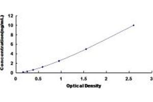 Typical standard curve (CACNA1B ELISA Kit)