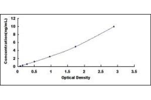 Typical standard curve (Reticulon 4 ELISA Kit)