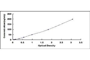 Typical standard curve (HSP90 ELISA Kit)