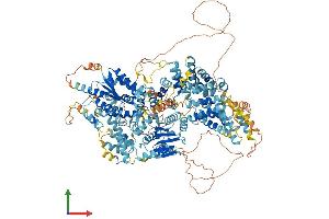 AlphaFold protein structure predicition of Human Recombinant TTC41P Protein, UniprotID Q6P2S7