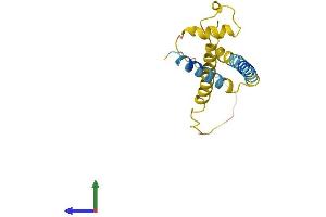 AlphaFold protein structure predicition of Human Recombinant FAM162A Protein, UniprotID Q96A26 (F162A Protein (AA 1-154) (His tag))