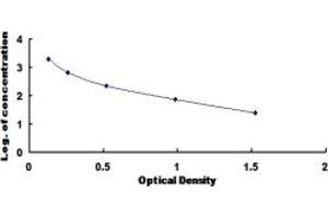 Typical standard curve (Angiotensin II ELISA Kit)