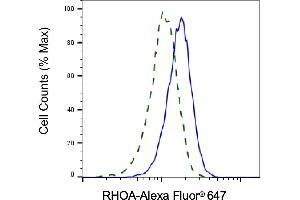 Validation of RHOA knockdown using flow cytometry.