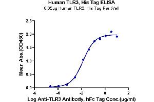 Immobilized Human TLR3, His Tag at 0. (TLR3 Protein (AA 23-703) (His tag))