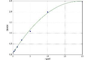 A typical standard curve (PON2 ELISA Kit)