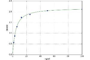A typical standard curve (Hepcidin 25 ELISA Kit)