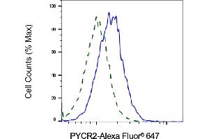 Validation of PYCR2 knockdown using flow cytometry.