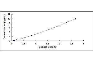 Typical standard curve (ADAM9 ELISA Kit)