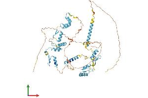 AlphaFold protein structure predicition of Human Recombinant ZNF512 Protein, UniprotID Q96ME7