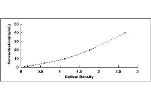 Typical standard curve (Osteocalcin ELISA Kit)