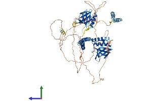AlphaFold protein structure predicition of Mouse Recombinant Afap1l1 Protein, UniprotID Q8BZI0