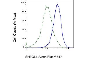 Validation of SH3GL1 knockdown using flow cytometry. (SH3GL1 antibody)