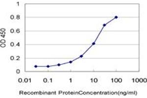 Detection limit for recombinant GST tagged PCDHA6 is approximately 0. (PCDHA6 antibody  (AA 295-370))