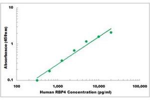 Representative Standard Curve (RBP4 ELISA Kit)